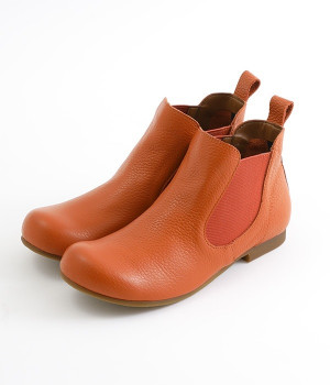 サイドゴア　ショートブーツ(ブリック-235)