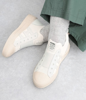 紐なし　ハイカットスニーカー(ホワイト-230)