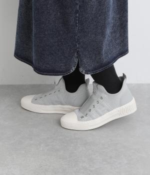 紐なし　ハイカットスニーカー(シルバー-230)