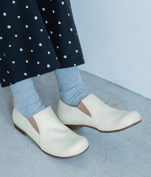 サイドゴム　スリッポン(アイボリー-230)