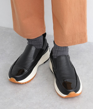 ボリュームソール　スリッポン(ブラック-230)