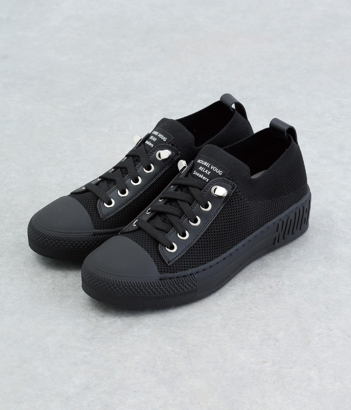 ローカットメッシュスニーカー(ブラック-23)