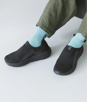 ニット編み　スニーカー(ブラック-L)