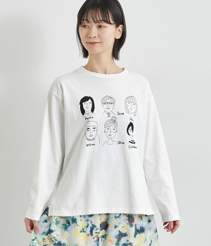 コットン記念撮影イラストプルオーバー(オフ-ONESIZE)