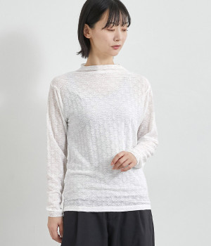 レースボトルネックプルオーバー(オフ-ONESIZE)