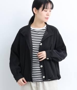 裾バルーンハイネックブルゾン(クロ-F)