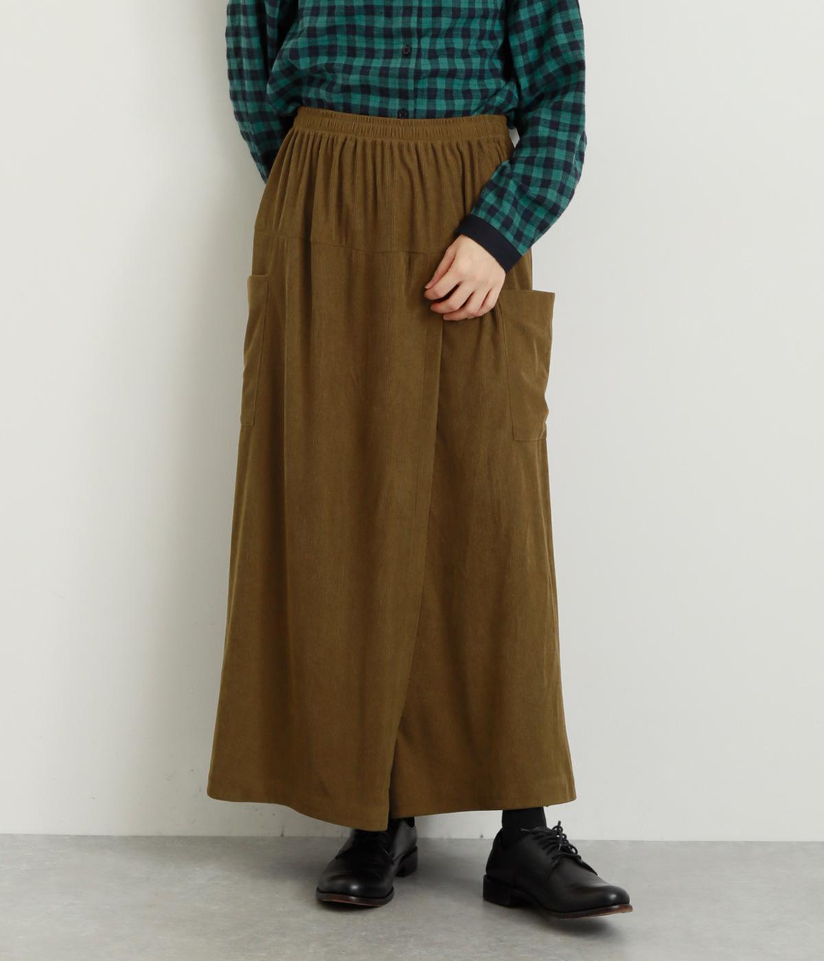 コーデュロイラップパンツ(マスタード-F)