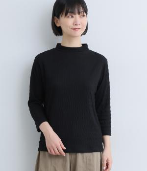 シャーリングハイネックプルオーバー(クロ-F)