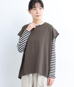 コットンBACKスリットベスト(チャコール-F)