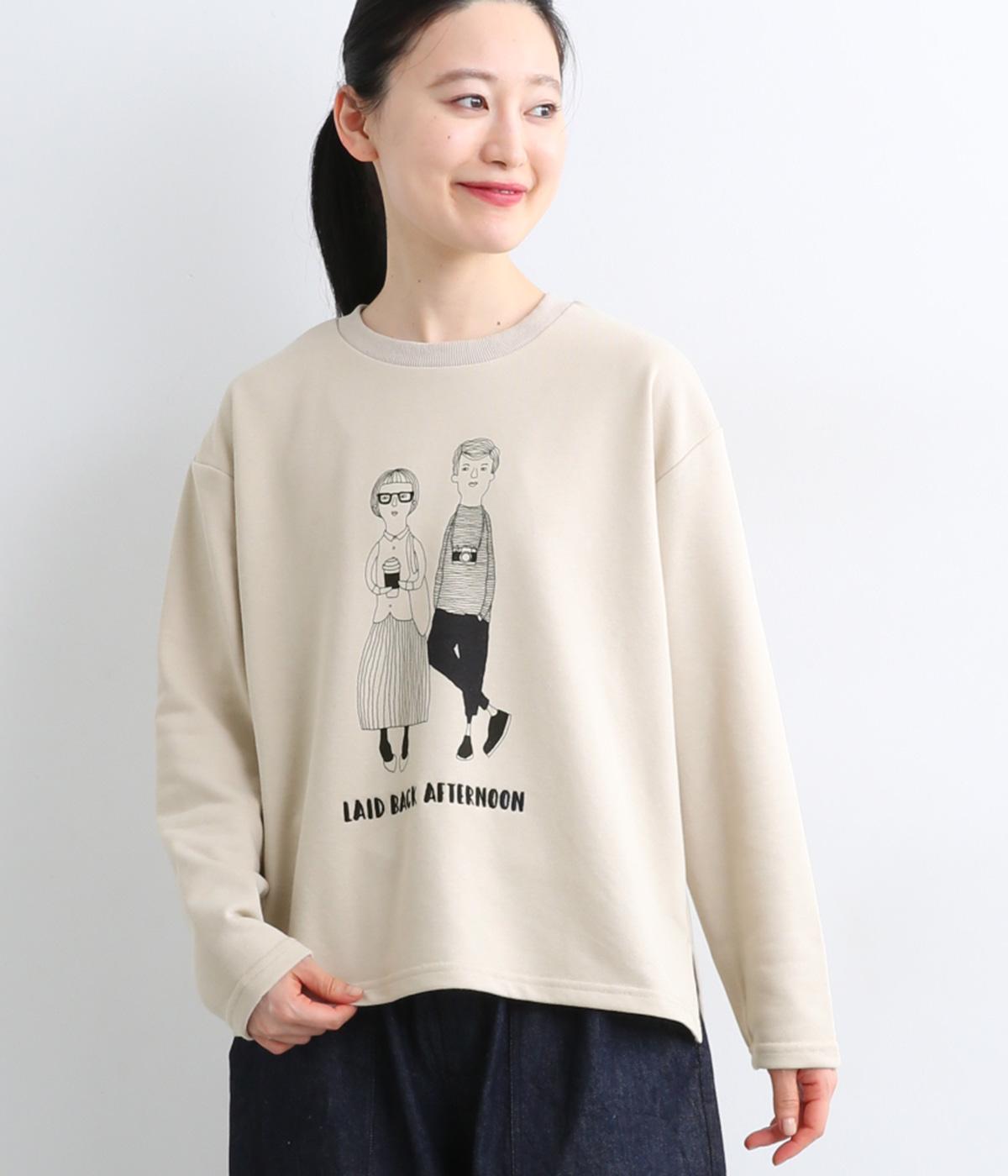 裏毛BOYS & GIRLプルオーバー(ベージュ-F)