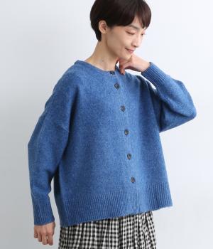 ドルマンニットカーディガン(ブルー-F)