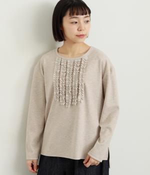 起毛フリルギャザープルオーバー