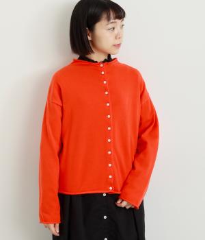 ハイゲージ多ボタンニットカーディガン(オレンジ-F)