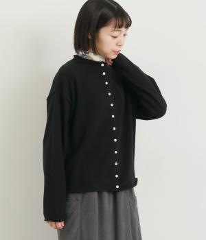 ハイゲージ多ボタンニットカーディガン(クロ-F)