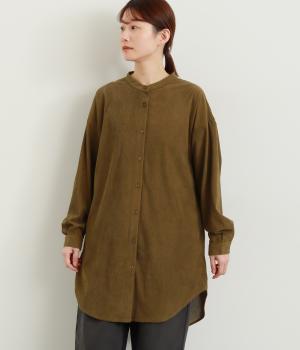 コーデュロイ裾ラウンドチュニック