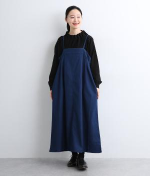 デニムキャミワンピース(インディゴネイビー-F)