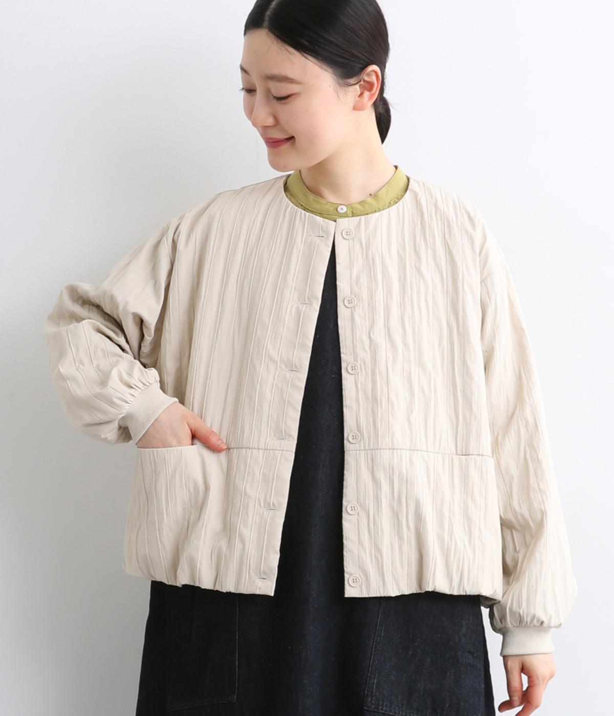 ストライプバルーンジャケット(アイボリー-F)