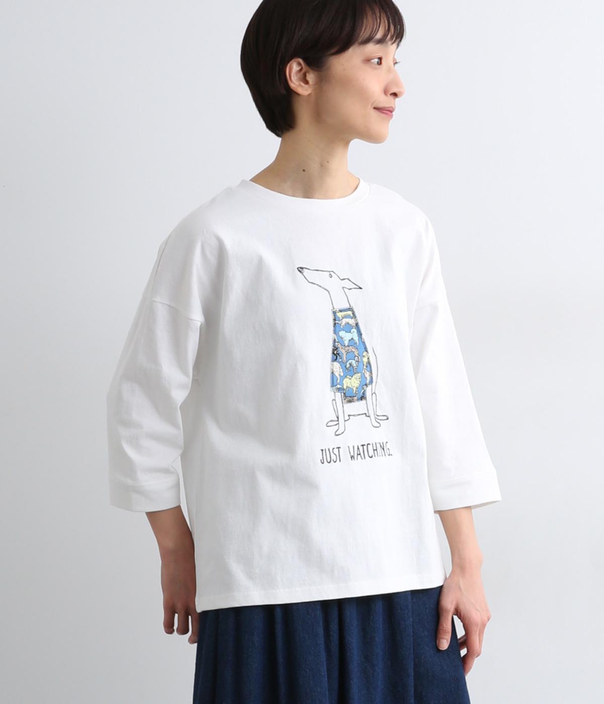 おめかしわんこ8分袖プルオーバー(オフ-F)