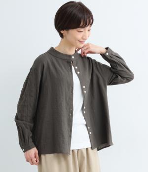 ぽこぽこちびハイネックBACKフレアブラウス