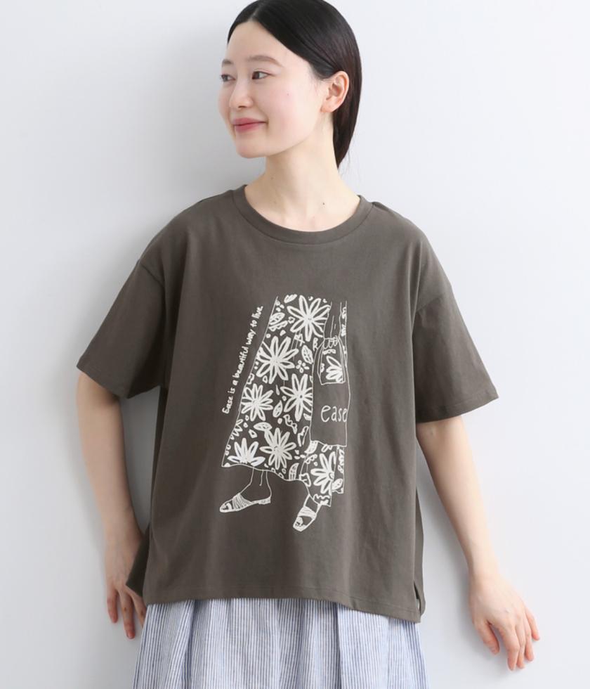 コットン天竺　女の子プリントTシャツ