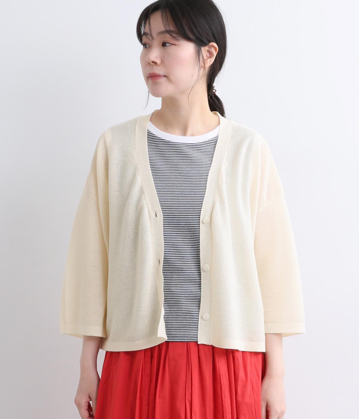 maku textiles 刺子手織 シルクコットン ボレロ カーディガン 鹿の子編みボレロニットカーディガン｜green.（グリーンドット）の商品詳細