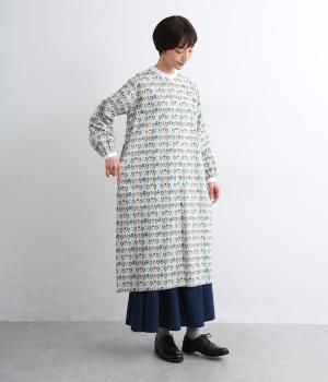 コットンおすましねこクレリックワンピース