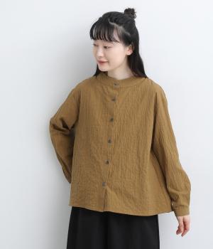 ぽこぽこちびハイネックブラウス(マスタード-F)