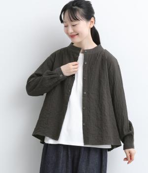 ぽこぽこちびハイネックブラウス(チャコール-F)