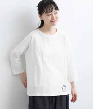 ハイタッチネコ刺繍プルオーバー（オフ・F）
