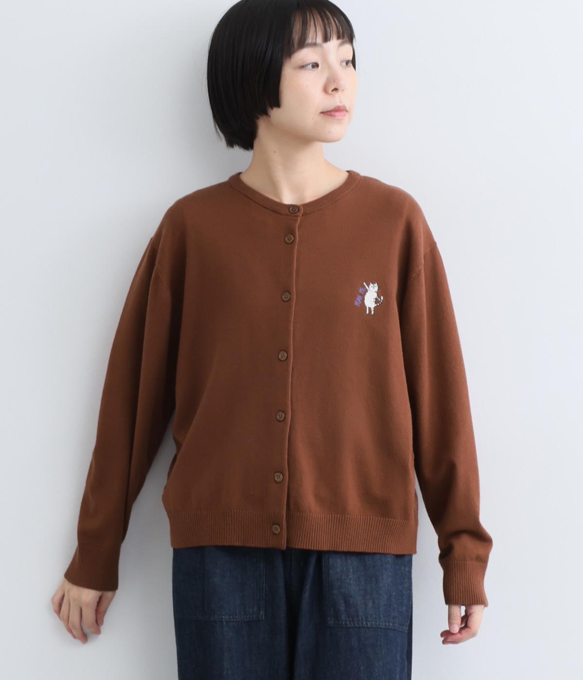 ネコ刺しゅうニットカーディガン｜unii（ウニィ）の商品詳細