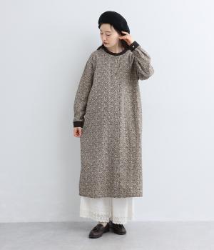 起毛ペイズリークレリックワンピース（アイボリー・F）