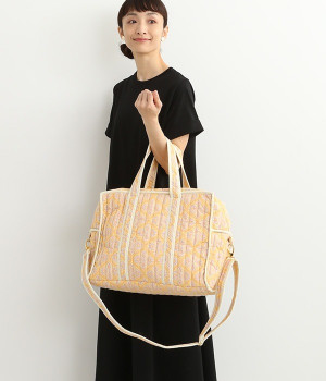 インドプリントボストン(オレンジ-ONESIZE)