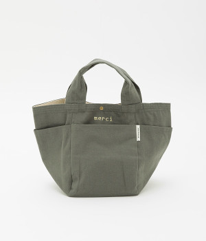 ロゴ刺繍　ランチトート(チャコール-ONESIZE)