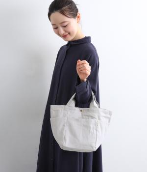 ロゴ刺繍　ランチトート(アイスグレー-F)