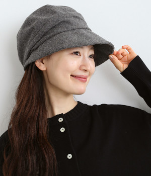 キャスケット(杢グレー-ONESIZE)
