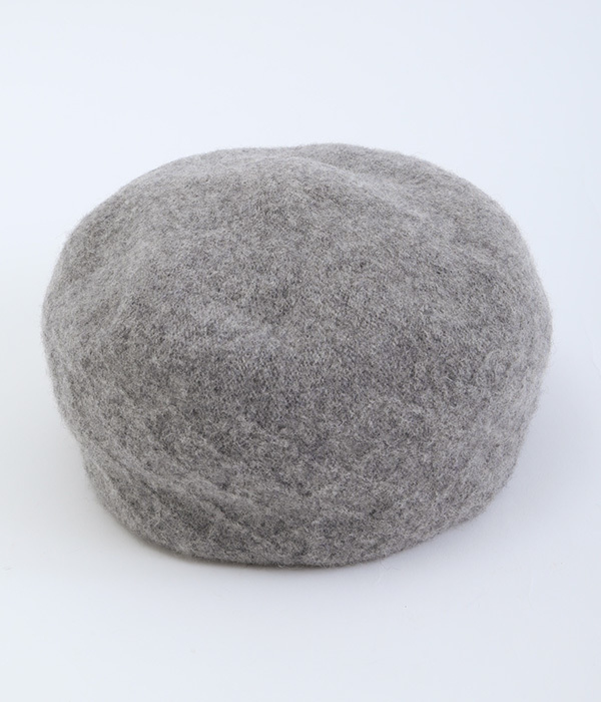 編み立て柄入りベレー(ダーク杢グレー-ONESIZE)