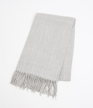 無地ストール(杢ライトグレー-ONESIZE)