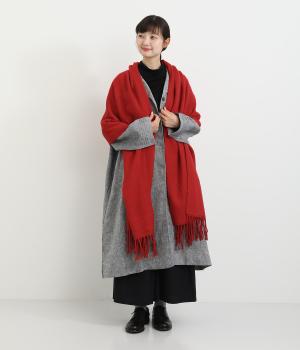 無地ストール(ピュアレッド-ONESIZE)
