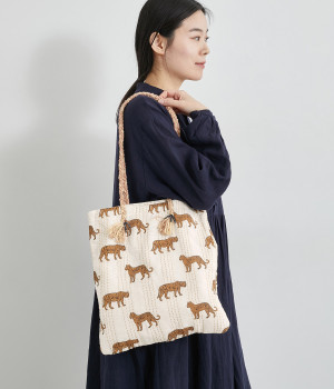 カンタ風　インドトート(ホワイト-ONESIZE)