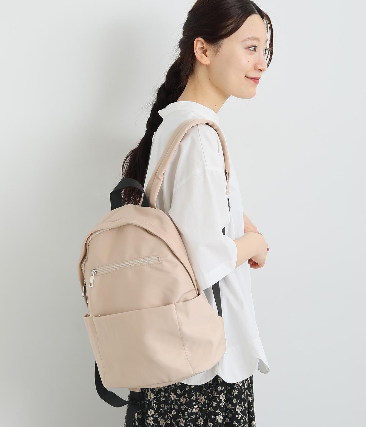ツイル多ポケットリュック(ベージュ-ONESIZE)