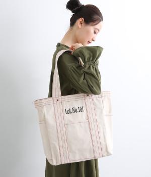 インドキャンバストートバッグ(レッド-F)