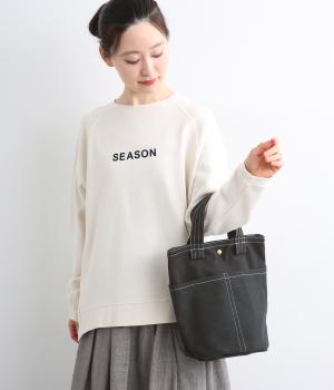 インドキャンバスミニトートバッグ(ブラック-F)