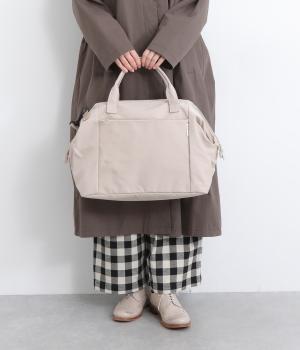 がま口ボストン(ダークベージュ-F)