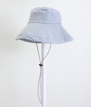 遮熱・撥水 UVワイドブリムハット(アッシュブルー-F)