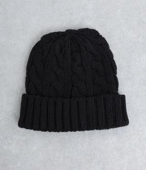 ケーブルニットワッチ(ブラック-F)