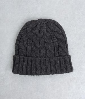 ケーブルニットワッチ(チャコール-F)