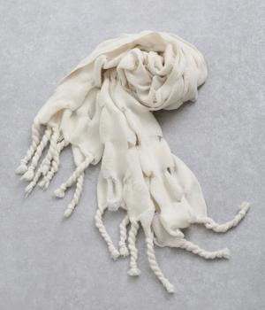 ゆるぽこストール(無地/アイボリー-F)