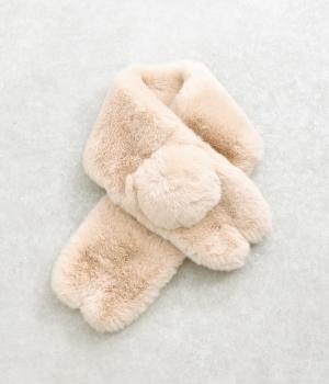 ネコちゃんファーティペット(ベージュ-F)