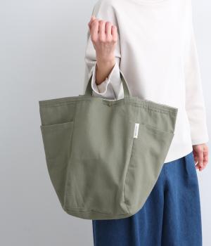 2ハンドル インドトートバッグ(オリーブ-F)