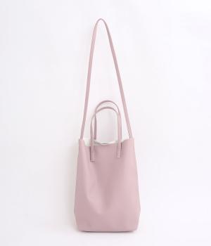 シンセティックレザーショルダーバッグ(ライラック-F)